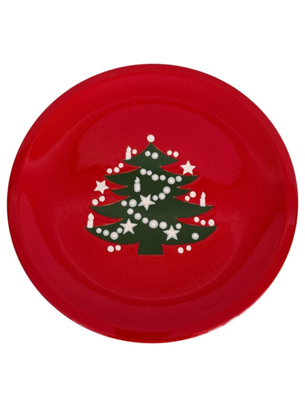 Waechtersbach Germany Christmas Tree Design Red Dinner Plate 10” Vintage Made